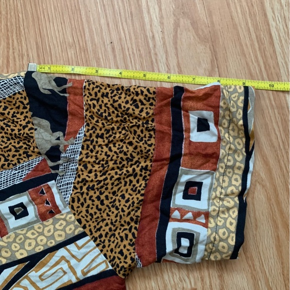 Vintage CALICHE COLLECTION Tribal Animal Print Blouse Top Size M - Picture 4 of 8
